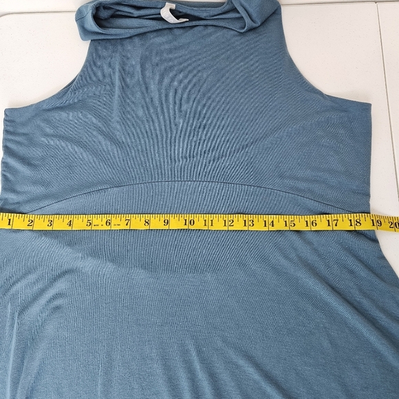 Athleta Santorini Thera Dress Womens M Teal Stretchy Soft Pullover - Picture 9 of 10